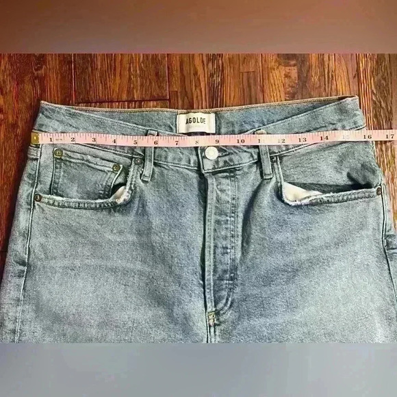 AGOLDE Riley High Rise Straight Jean in Blitz - Picture 4 of 13